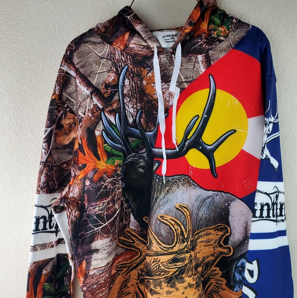 ZOOTOP BEAR Hoodie Elk  Hunting Mens Adult Sweatshirt XXL